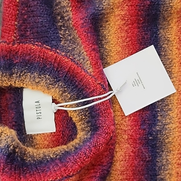 NWT Pistola Large merlot academia stripe sweater - Picture 6 of 7